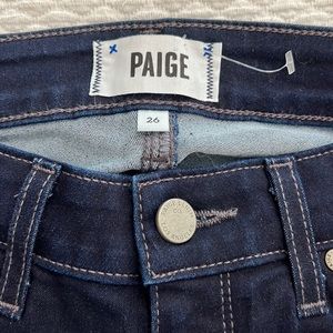 Paige dark skinny jeans sz 26